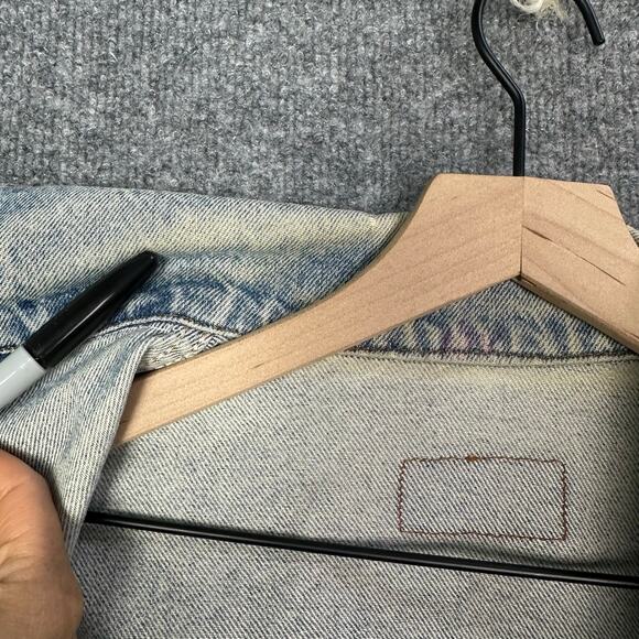 Vintage Levi's Denim Trucker Jacket  70507 0219 Acid Wash Sz M USA Made  Red Tab - Picture 10 of 11